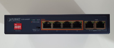 PLANET - GSD-604HP - Switch mit 4 Gigabit Poe Ports + 2 Gigabit Ports UpLink