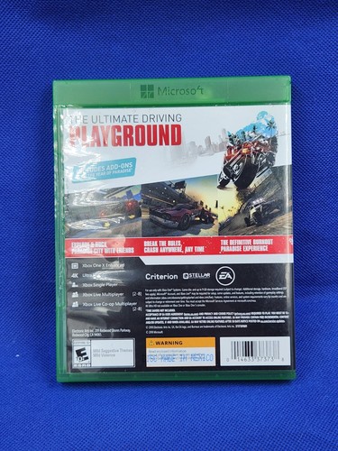 Burnout Paradise Remastered (Microsoft Xbox One, 2018) Completo con Inserto - Imagen 9 de 10