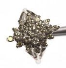 14k white gold 1.02ct SI1 H diamond cluster womens ring 5.1g estate vintage 7.25 — photo 7