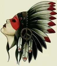 Native American Woman Sticker Decal
