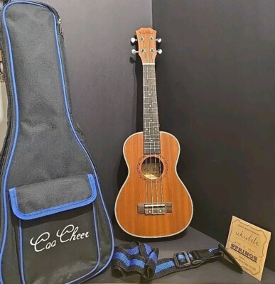 COOCHEER Musical Concert Ukulele Hawaiian Hawaii Guitar Mahogany Back 23''