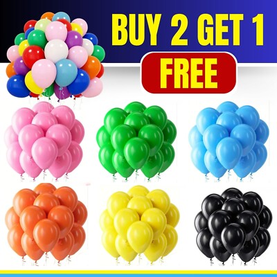 100x Latex SCHLICHTER BALLON BALLON Helium BALLONS Qualität Party Geburtstag Hochzeit UK