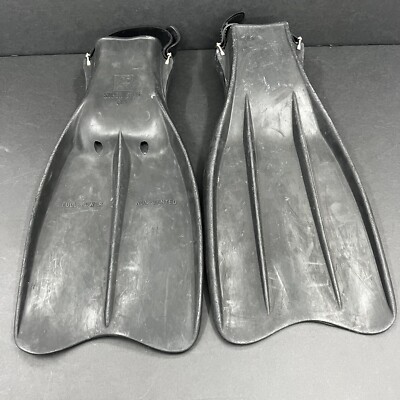 Super Stag Diving Fins Size Large Full Power Non-Vented For Swimming Or Diving