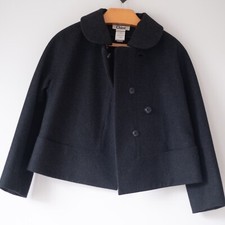 Chloe (phoebe Philo) Anthracite Cropped Woollen Jacket Size Fr 36