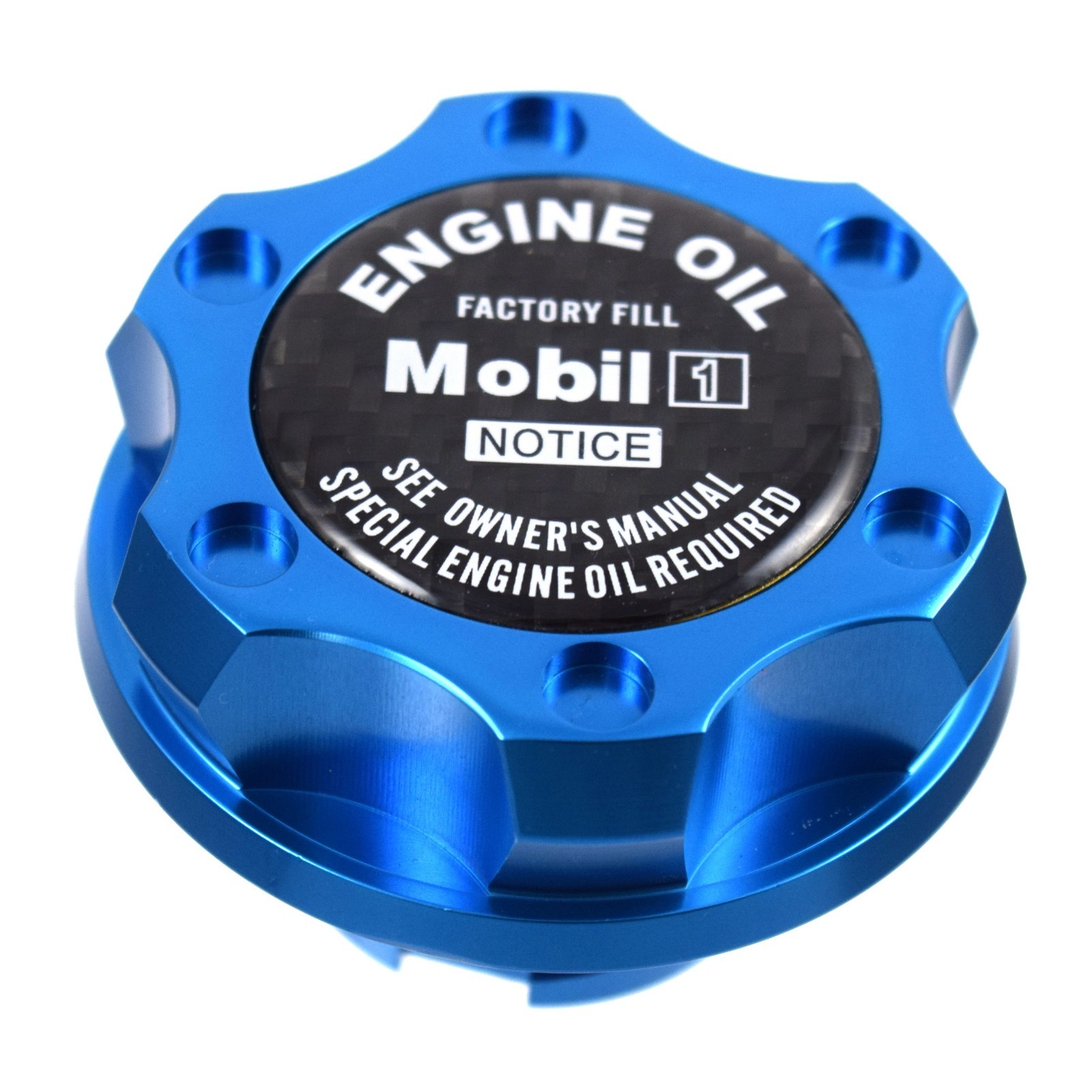 Cap Filler Carbon Fiber Mobile One For Ford 1/4 Turn Lock