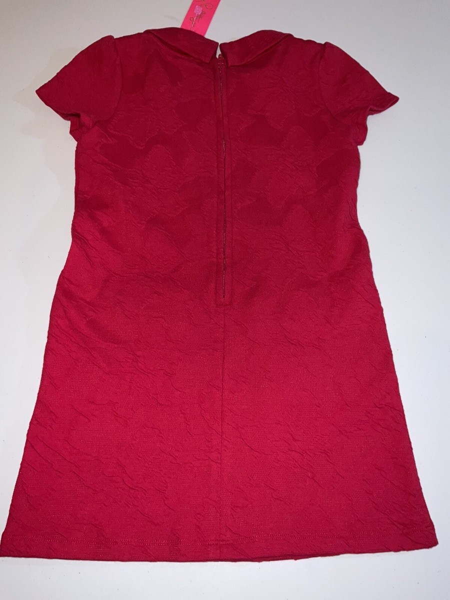 Lilly Pulitzer NWT Girls Mini Daisee Shift Dress Poinsettia Red Knit Size  M,L | eBay