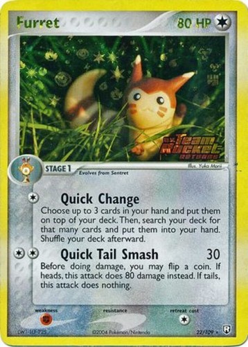 Furret 22/109 VLP - Yuka Morii Clay Art - EX Team Rocket Returns
