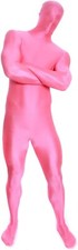 Rosa Morphsuit Kostüm Erwachsene Damen Herren Karneval Halloween Ganzkörperanzug