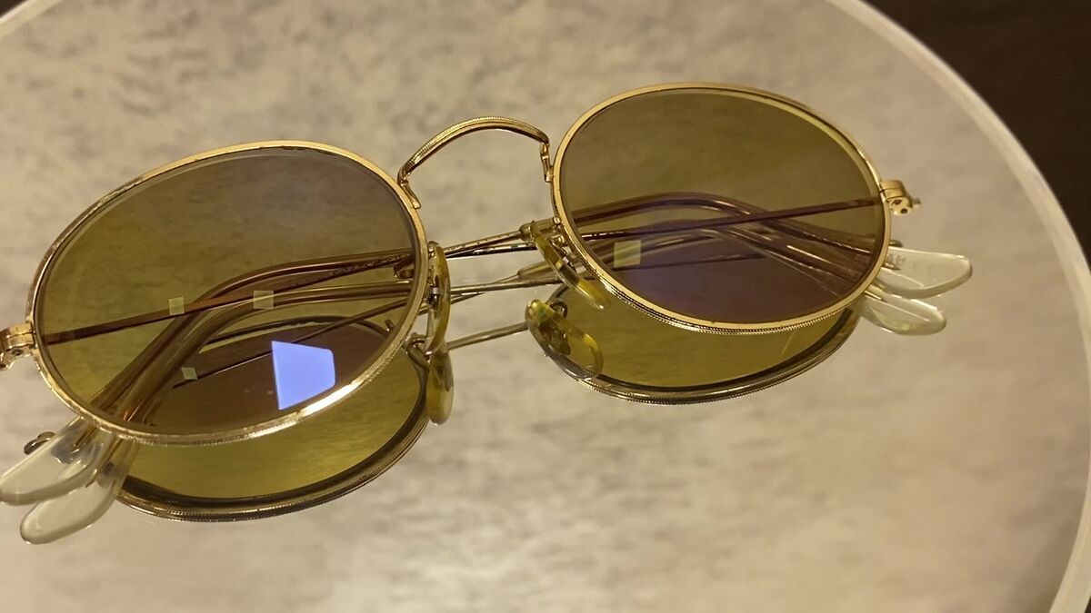 VINTAGE B&L RAY-BAN USA W0977 GOLD PLATED RETRO STILE RIM VINTAGE B&L RAY-BAN USA W0977 GOLD PLATED RETRO STILE RIM