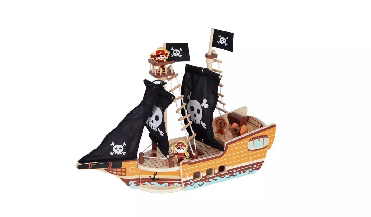 Pirate ship hotsell toy wooden