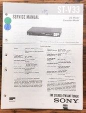 Sony ST-V33 Tuner Service Manual Original 