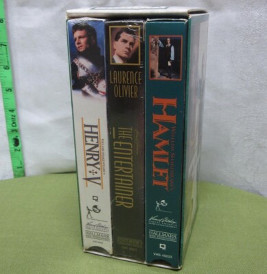 LAURENCE OLIVIER Entertainer lot 3-VHS slipcase 1944-1960 Hamlet boxset Henry V 