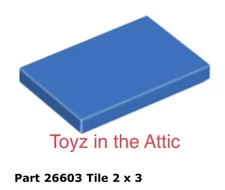 Lego 1x 26603 Blue Tile 2 x 3 with Groove 10497 Galaxy Explorer