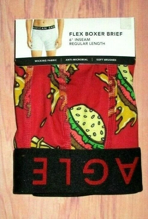 CALZONCILLO BOXER HOMBRE AMERICAN EAGLE HAMBURGUESA ROJO FLEX TALLA S (29/31) Foto 2 de 2
