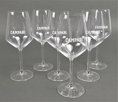 Campari Aperitif Amalfi Weinglas 48cl Cocktailgläser Stielglas 6er Set (757) - Bild 1 von 4