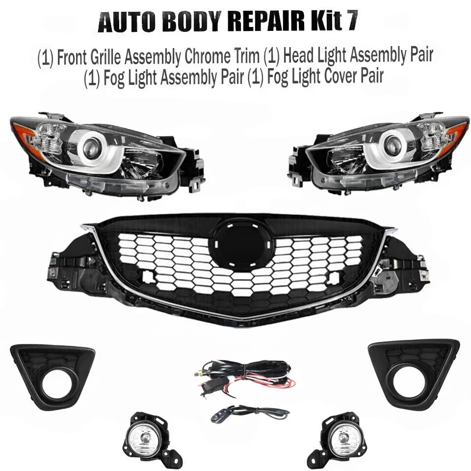 Conjunto de empuñadura delantera y conjunto de luces principales para Mazda CX-5 2013-2016 Foto 2 de 4