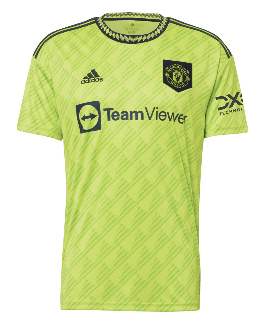 Adidas Manchester United Away Jersey Yellow Black Size 3XL XXXL