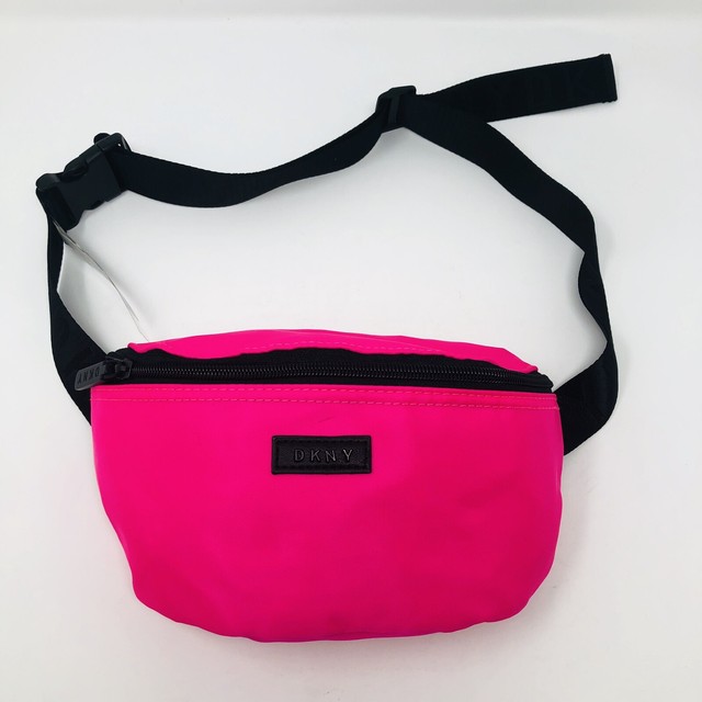 neon pink belt bag