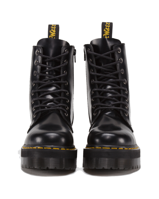 Dr martens Unisex Jadon Polished Smooth Black Boots Side Zip Dr martens Unisex Jadon Polished Smooth Black Boots Side Zip
