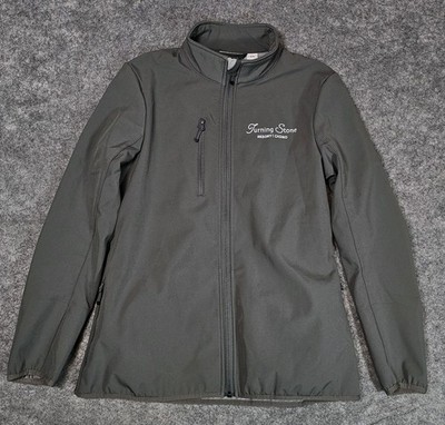 Turning Stone Resort Casino Jacket Women's S Gray Embroidered Full Zip Clique
