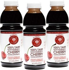 Tart Cherry Concentrate Juice 100 Pure Montmorency Natural Sleep Aid 3 Pack 16o