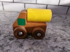 Vintage Hand-Carved/Made Wooden Tanker Truck, 2.3"