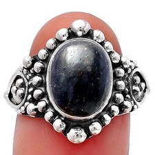 Natural Blue Aventurine 925 Sterling Silver Ring s.9 Jewelry R-1154