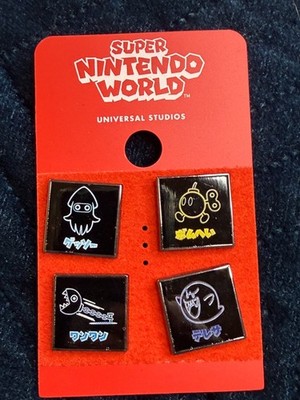 Universal Studios Hollywood - Super Nintendo World Figuren 4x Pin Badge Neu