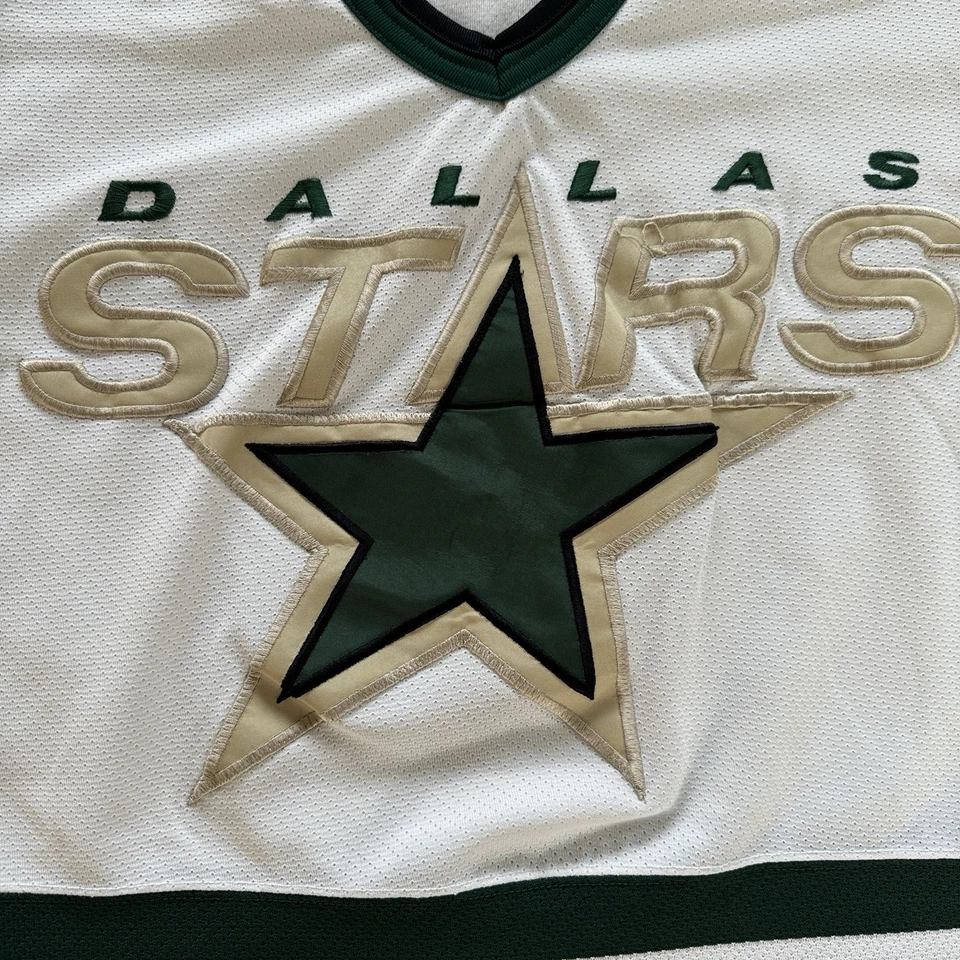VINTAGE Dallas Stars Jersey STARTER Stitched WHITE NHL Blank 90s - Image 3 of 4