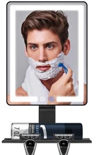 Heated Shower Mirror Fogless for Shaving, Anti Fog Shower Mirror with Light, ...
