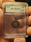 1913 10c Barber Dime ICG- Genuine
