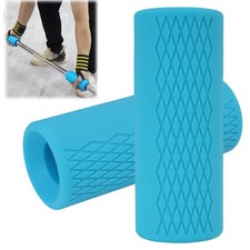 2 Pcs Dumbbell Bar Grips, 4" Non-Slip Rubber Barbell Gripz for Thick Bar Trai...