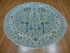 Turkish Oushak Rug, Multicolored Handmade Bohemian Round Rug 5x5.2 Ft — photo 2
