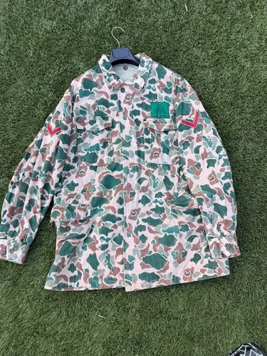 Vintage Frog Skin Camouflage Coverall Jacket WW2 Military Uniform