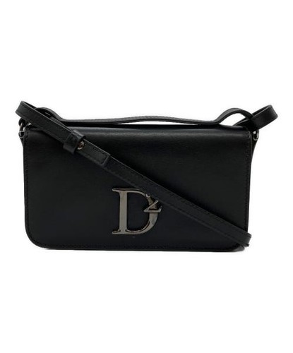 DSQUARED2 Leather Shoulder Bag black
