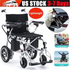 Adults Foldable Electric Wheelchair, 2 Battery, Power Wheelchair