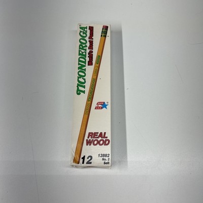 DIXON TICONDEROGA worlds best pencil No 2 13882 Soft Real Wood USA box of 12