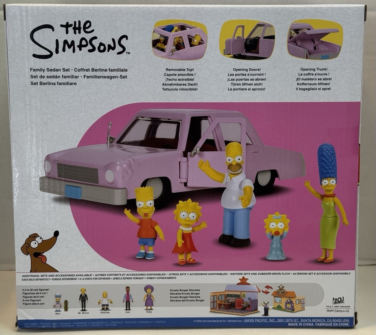 THE SIMPSONS Family Sedan Set with 2.5” Figures Target Exclusive