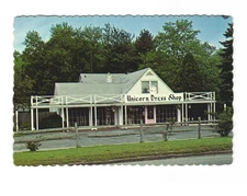 The Unicorn Shop INC Monroe CT vintage postcard unposted