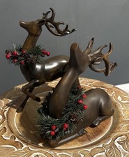 pair of resin deer figurines 8 To 9  Christmas.