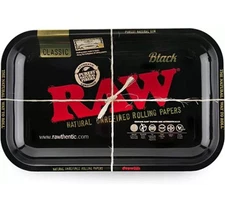 RAW LIMITED EDITION BLACK METAL ROLLING TRAY (SMALL) (FREE SHIPPING)