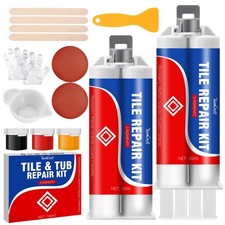 Tile Repair Kit Color Match Porcelain Repair Paste for Bathtub, Sink, Cerami...