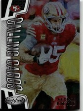 2023 Panini Certified #CALL-19 George Kittle Calling Cards Mirror Bronze #/249