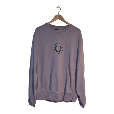 Fred Perry Mens Sweatshirt Size Medium Embroidered Laurel Wreath Logo Pullover