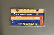 NBA Golden State Warriors 2017 Champions License Plate Frame NEW  