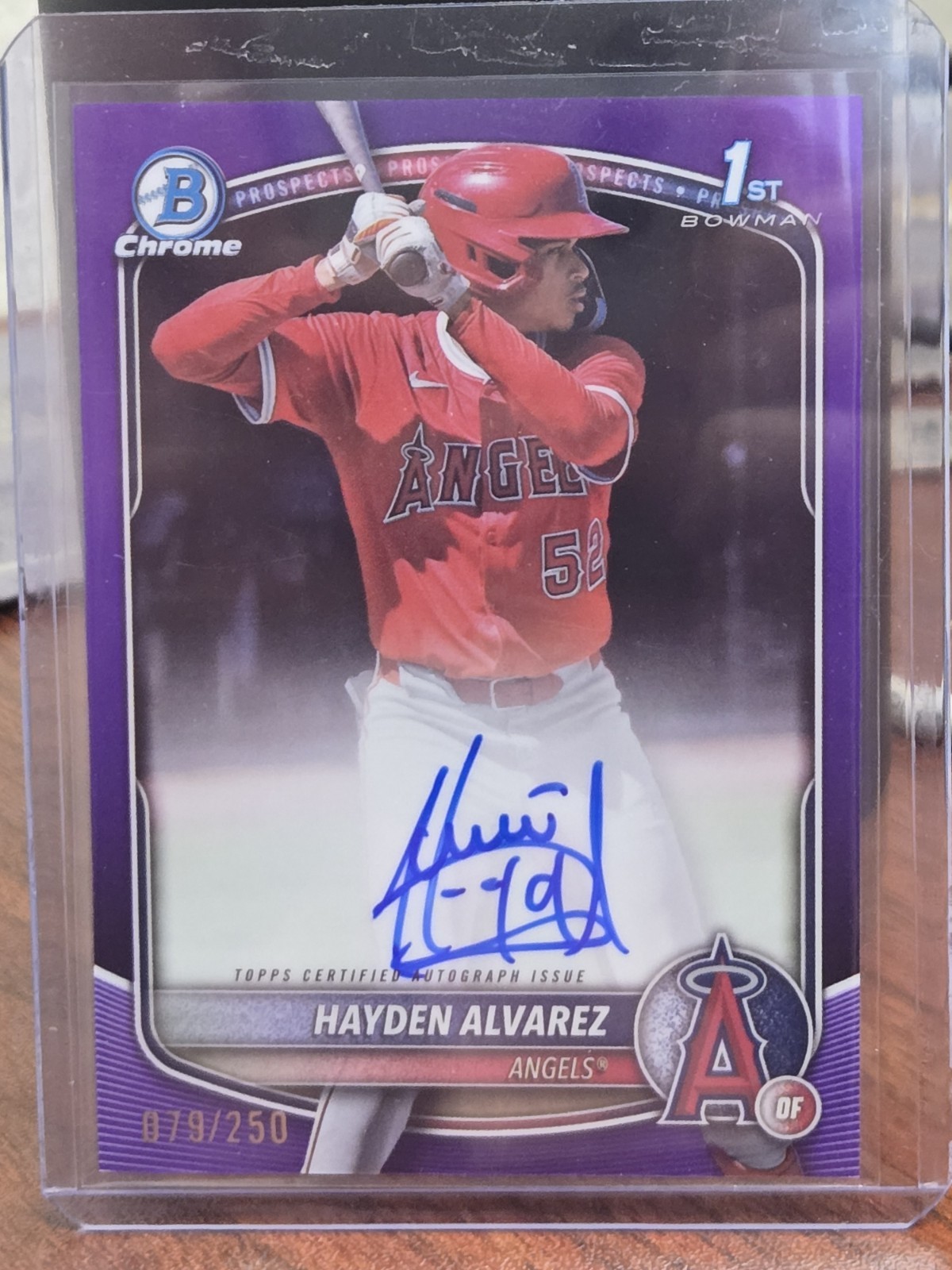 2025 Bowman Hayden Alvarez Chrome Auto Purple Refractor 1st #78/250