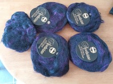 248g Of Sirdar Nocturne Gold Seal Luxury Mohair Dark Purple/Black Blend