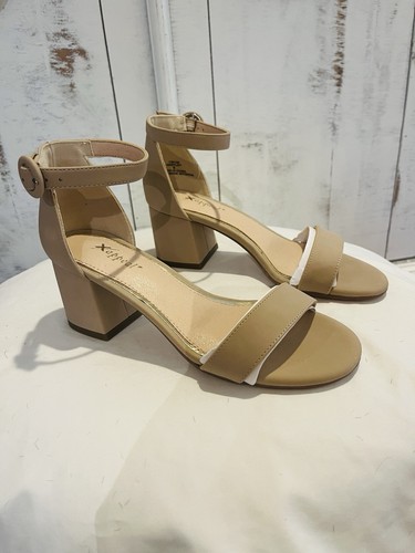 Xappeal Women's Hartley Nude Ankle Strap Sandals with 2.5"cuban Heel Size 6M - Picture 3 of 7