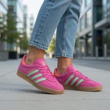 Adidas Women's GAZELLE INDOOR WOMEN's Trainer Sneakers JI2718 Fuchsia US SZ 7