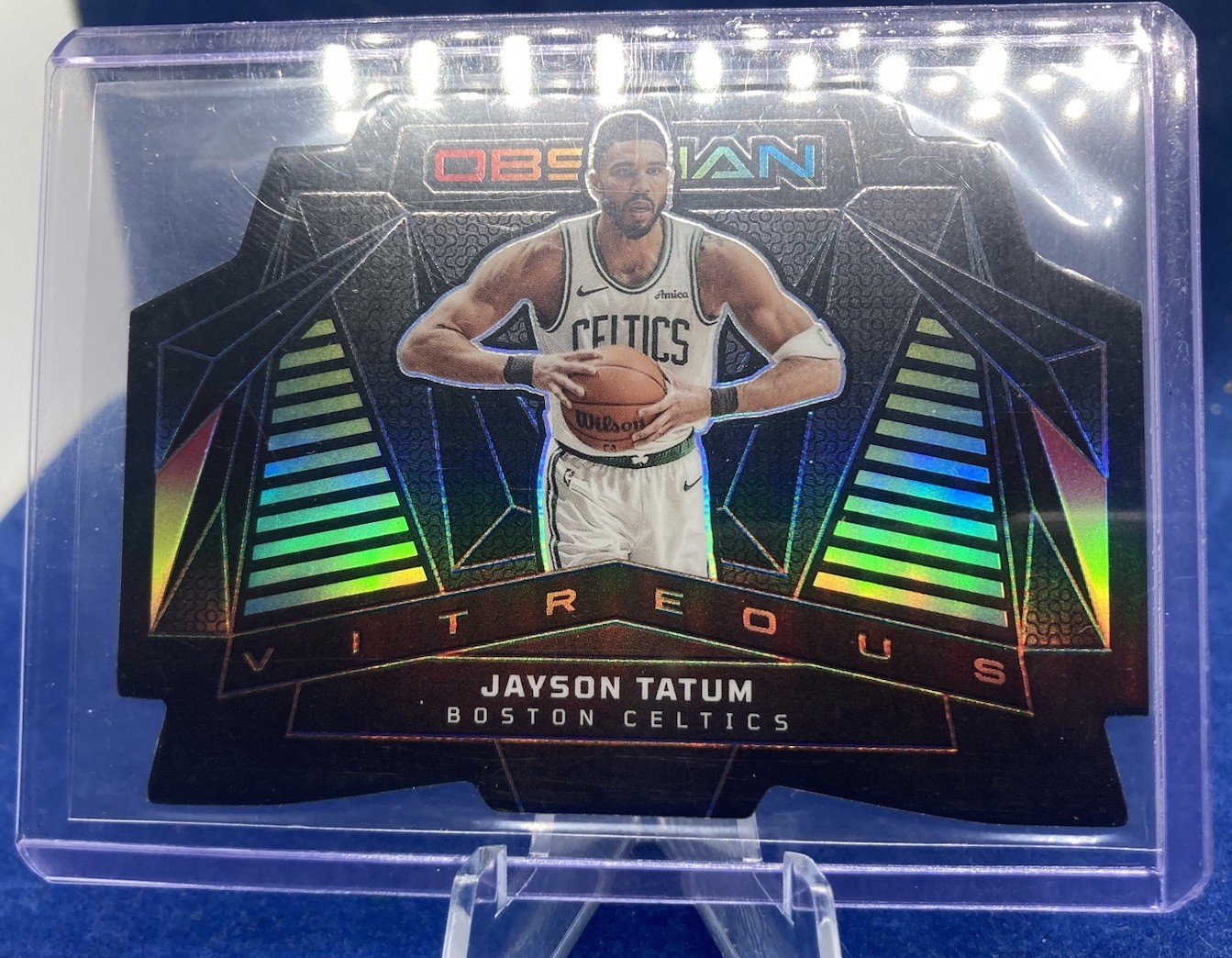 2024-25 Panini Obsidian Jayson Tatum #11 Vitreous Die-Cut CASE HIT SSP